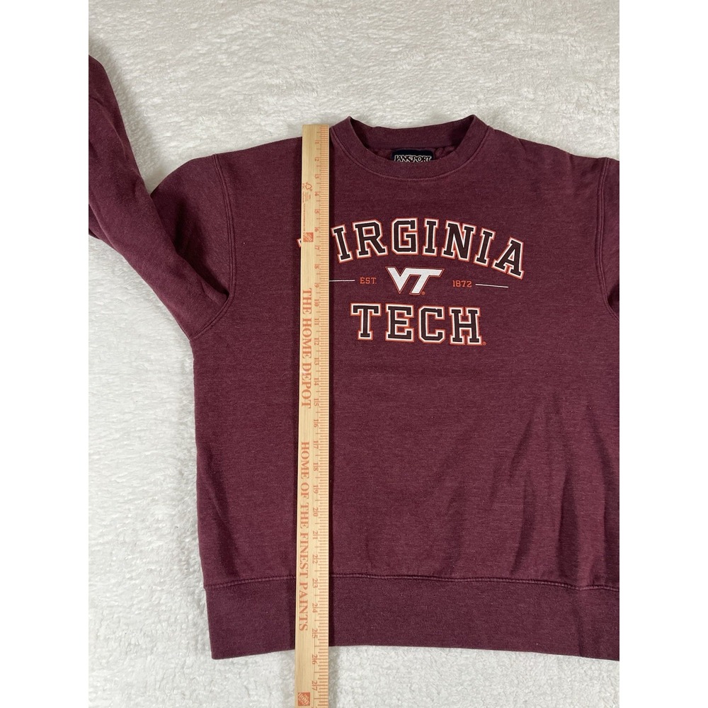 Jansport Virginia Tech Hokies Maroon Fleece Lined‎ Pullover Sweatshirt Men's M - Picture 8 of 8